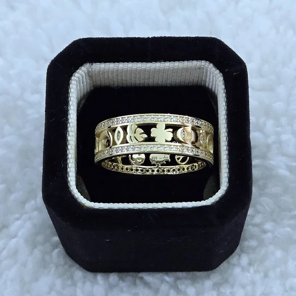 Neo Relique Gold💛 Double✌️ Band Ring💍 with Symbols - NIB - Picture 6 of 16